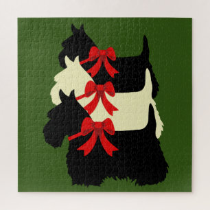 Puzzle 3 silhouette noire de Terrier écossais/1014 pièce