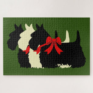 Puzzle 3 silhouette noire écossaise Terrier /1014 pièce