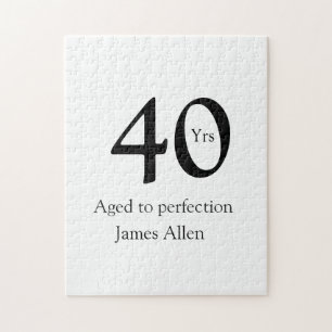 Puzzle 40 ans vieillis à la perfection nom anniversaire s
