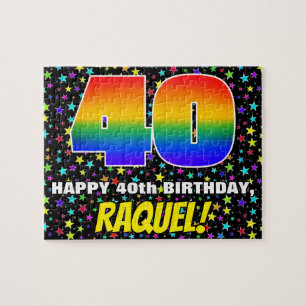 Puzzle 40e anniversaire — Amusant, Motif de terrain étoil