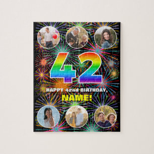 Puzzle 42e anniversaire : Arc en ciel amusant #, Nom pers
