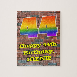 Puzzle 44e anniversaire : Arc-en-ciel amusant inspiré par