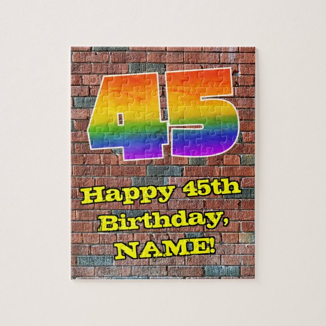Puzzle 45e anniversaire : Arc-en-ciel amusant inspiré par (Vertical)