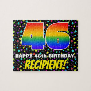 Puzzle 46e anniversaire — Amusant, Motif de terrain étoil