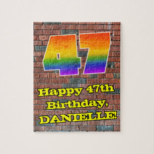 Puzzle 47e anniversaire : Arc-en-ciel amusant inspiré par