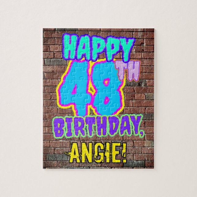 Puzzle 48e anniversaire ~ Amusant, Graffiti urbain inspir (Vertical)