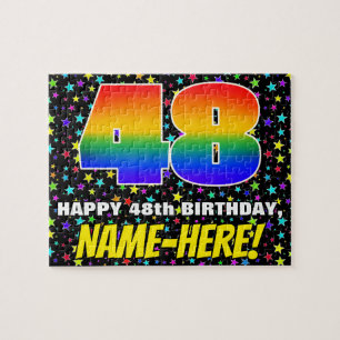 Puzzle 48e anniversaire — Amusant, Motif de terrain étoil
