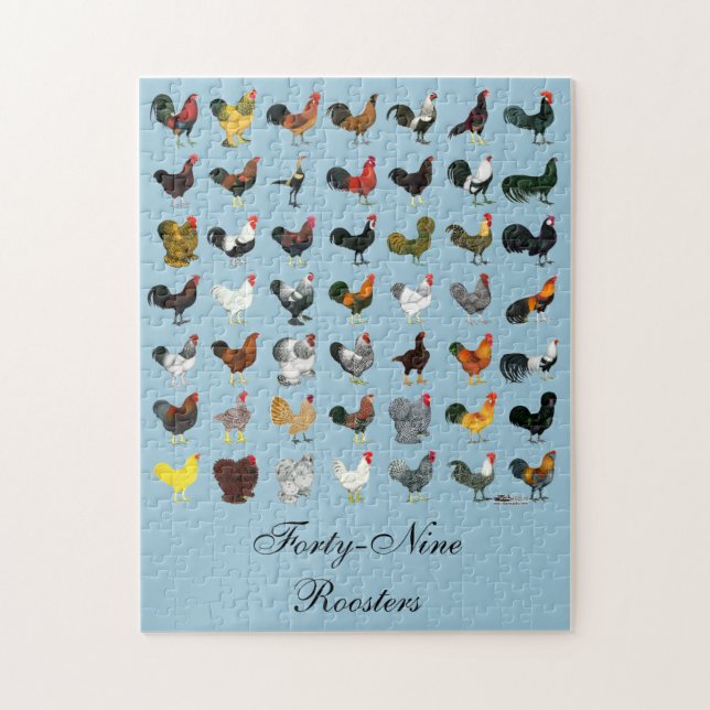 Puzzle 49 coqs (Vertical)