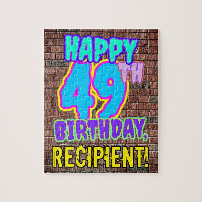 Puzzle 49e anniversaire ~ Amusant, Graffiti urbain inspir (Vertical)