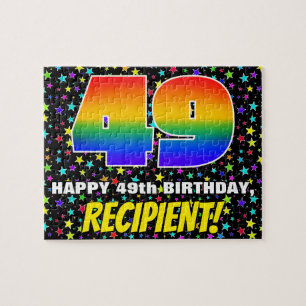 Puzzle 49e anniversaire — Amusant, Motif de terrain étoil