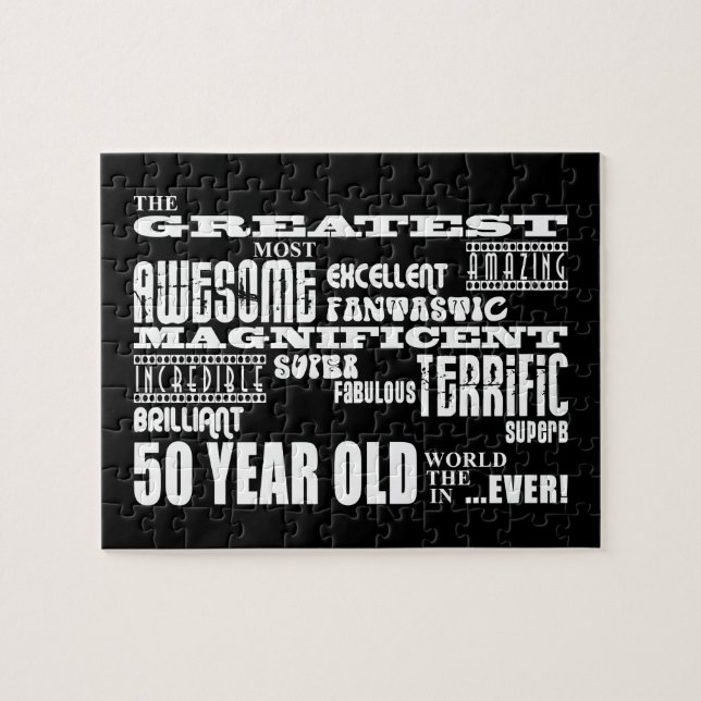 Puzzle 50e anniversaire du plus grand 50e anniversaire (Horizontal)