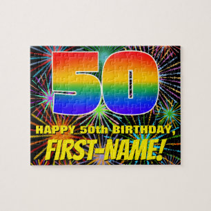 Puzzle 50e anniversaire : Feu d'artifice festif amusant e