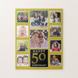 Puzzle 50th Wedding Anniversary 10 Photo Collage