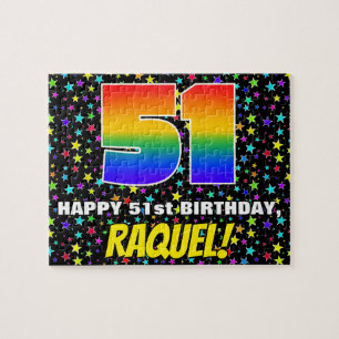 Puzzle 51e anniversaire — Amusant, Motif de terrain étoil