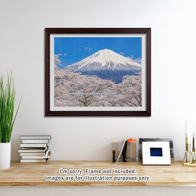 Puzzle [520] Mt.Fuji – A White Peak Floating in Blossoms (An image of a puzzle displayed in a bright and open room. // 明るく風通しの良い部屋を飾ったときののイメージ)