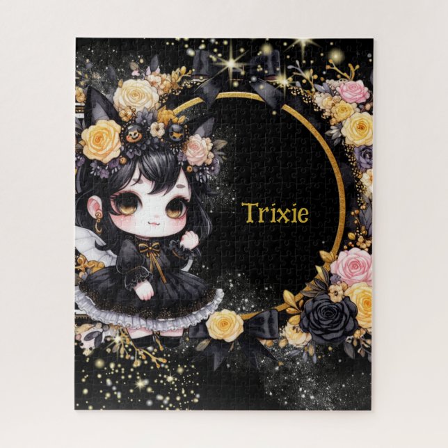 Puzzle 520 pièces | Goth Girls Kawaii Chibi Cute Custom (Vertical)