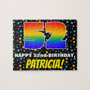 Puzzle 52e anniversaire — Motif de terrain amusant et col