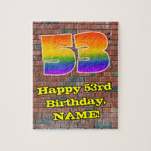 Puzzle 53e anniversaire : Arc-en-ciel amusant inspiré par