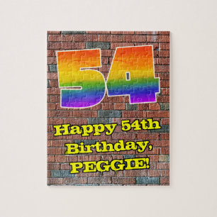 Puzzle 54e anniversaire : Arc-en-ciel amusant inspiré par