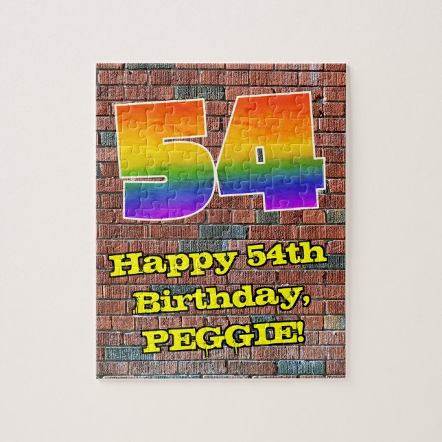 Puzzle 54e anniversaire : Arc-en-ciel amusant inspiré par (Vertical)