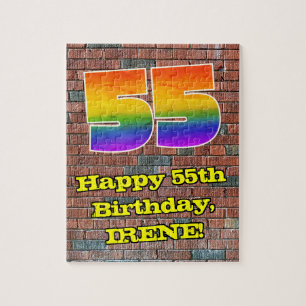 Puzzle 55e anniversaire : Arc-en-ciel amusant inspiré par