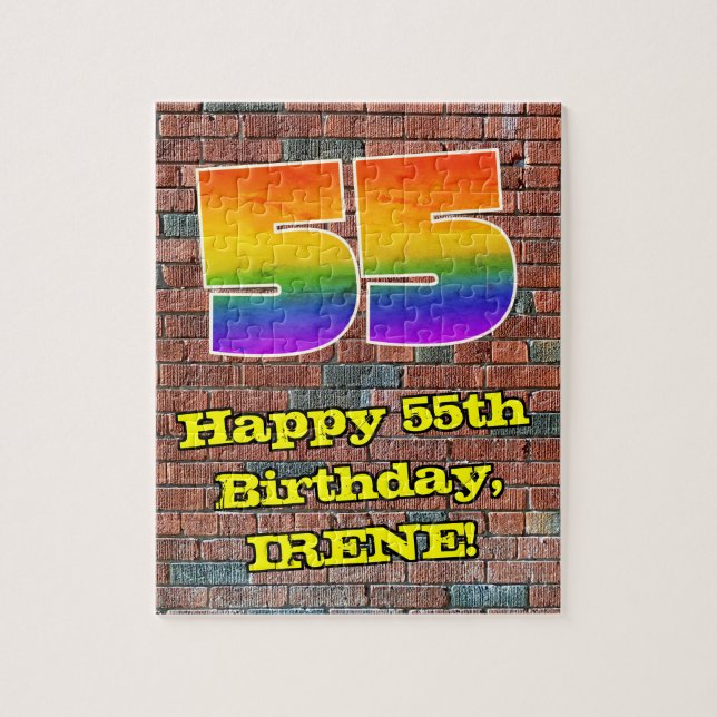 Puzzle 55e anniversaire : Arc-en-ciel amusant inspiré par (Vertical)