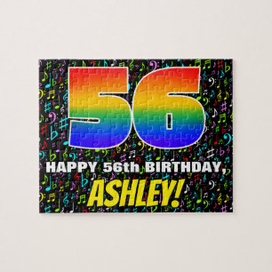 Puzzle 56e Anniversaire — Symboles musicaux amusants et c