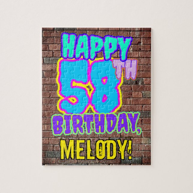 Puzzle 58e anniversaire ~ Amusant, Graffiti urbain inspir (Vertical)
