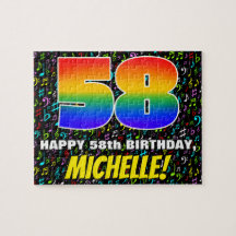 58e anniversaire — Symboles de musique amusants et