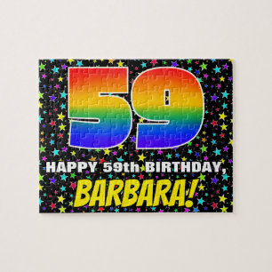 Puzzle 59e anniversaire — Amusant, Motif de terrain étoil