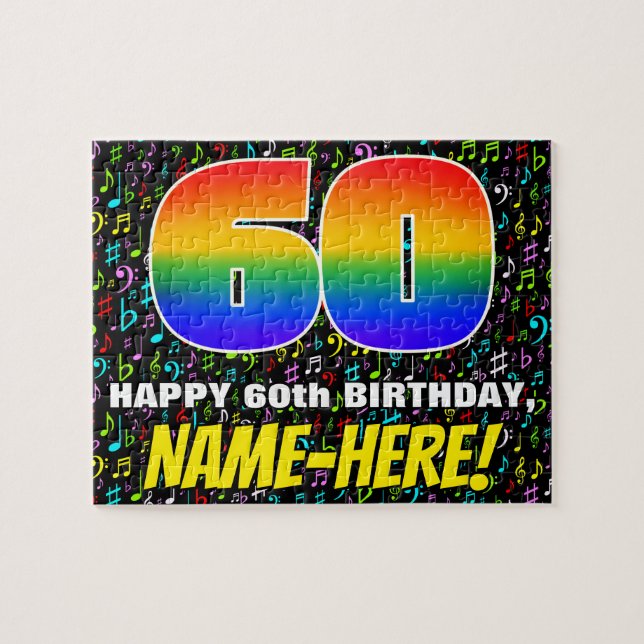 Puzzle 60e anniversaire — Symboles de musique amusants et (Horizontal)