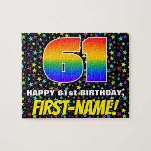Puzzle 61e anniversaire — Amusant, Motif de terrain étoil