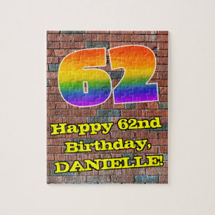 Puzzle 62e anniversaire : Arc-en-ciel amusant inspiré par