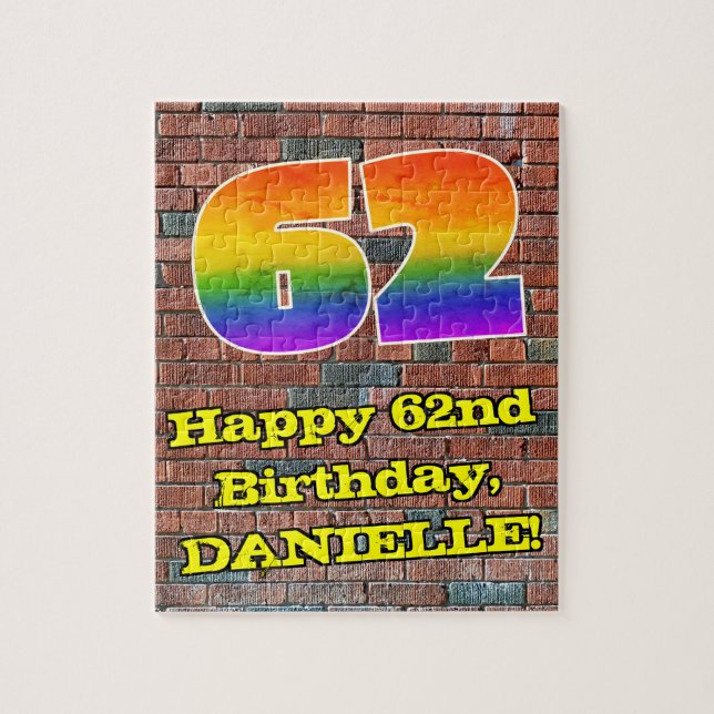 Puzzle 62e anniversaire : Arc-en-ciel amusant inspiré par (Vertical)