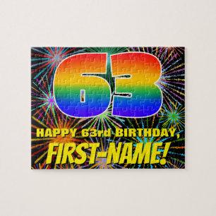 Puzzle 63e anniversaire : Feu d'artifice festif amusant e