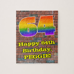 Puzzle 64e anniversaire : Arc-en-ciel amusant inspiré par