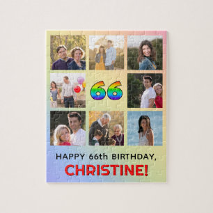 Puzzle 66e anniversaire : Arc en ciel amusant #, Nom pers