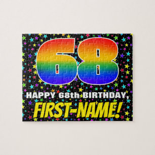 Puzzle 68e anniversaire — Amusant, Motif de terrain étoil