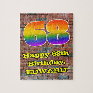 Puzzle 68e anniversaire : Arc-en-ciel amusant inspiré par