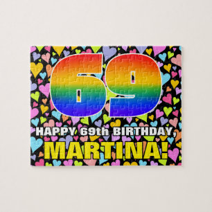 Puzzle 69e anniversaire — Formes de coeur amusantes et ai