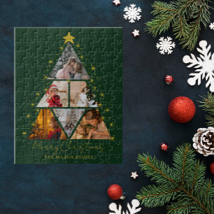Puzzle 6 Arbre Photo Forme Noël cadeau familial 