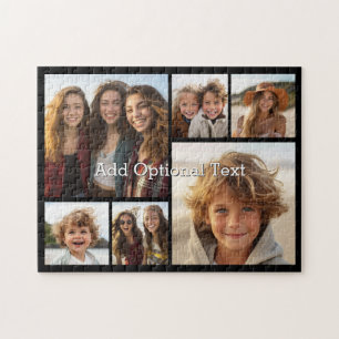 Puzzle 6 Grille de collage de photos avec texte blanc --