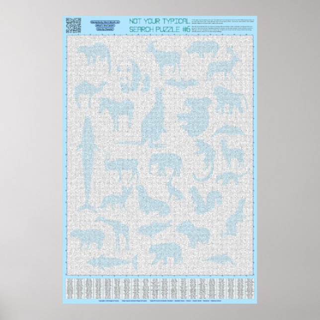 PUZZLE #6: Tiergruppen - chaotisch Poster (Vorne)