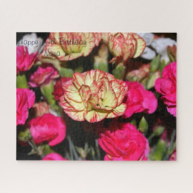 Puzzle 70e anniversaire grand-mère. (Horizontal)