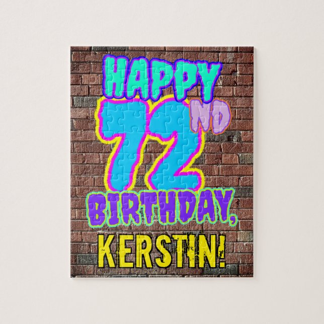 Puzzle 72e anniversaire ~ Amusant, Graffiti urbain inspir (Vertical)
