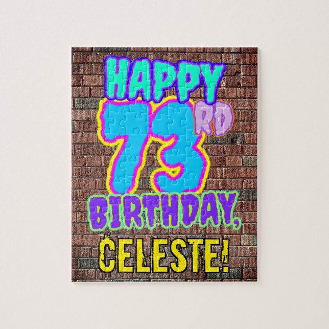 Puzzle 73e anniversaire ~ Amusant, Graffiti urbain inspir (Vertical)