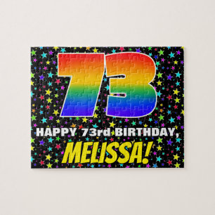 Puzzle 73e anniversaire — Motif de terrain amusant et col