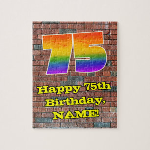 Puzzle 75e anniversaire : Arc-en-ciel amusant inspiré par