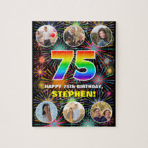 Puzzle 75e anniversaire : Arc en ciel amusant #, Nom pers