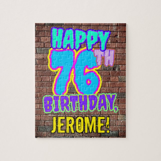 Puzzle 76e anniversaire ~ Amusant, Graffiti urbain inspir (Vertical)